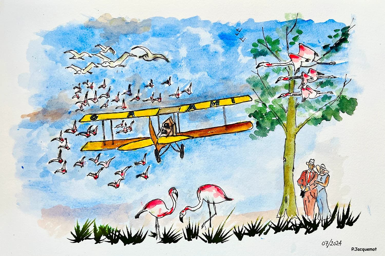 Aquarelle — Couple dirigeant, une même vision